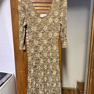 Beige Lace Dress